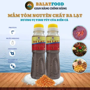 Đặc Sản Mắm Tôm BA LẠT Chai 220ml Thành Phần Hoàn Toàn Tự Nhiên Và Tốt Cho Sức Khỏe